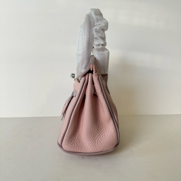 *FLAW Pink Lavender Colorblock 20 Lock Key Doctor's Bag Satchel Crossbody T14 - Picture 2 of 13